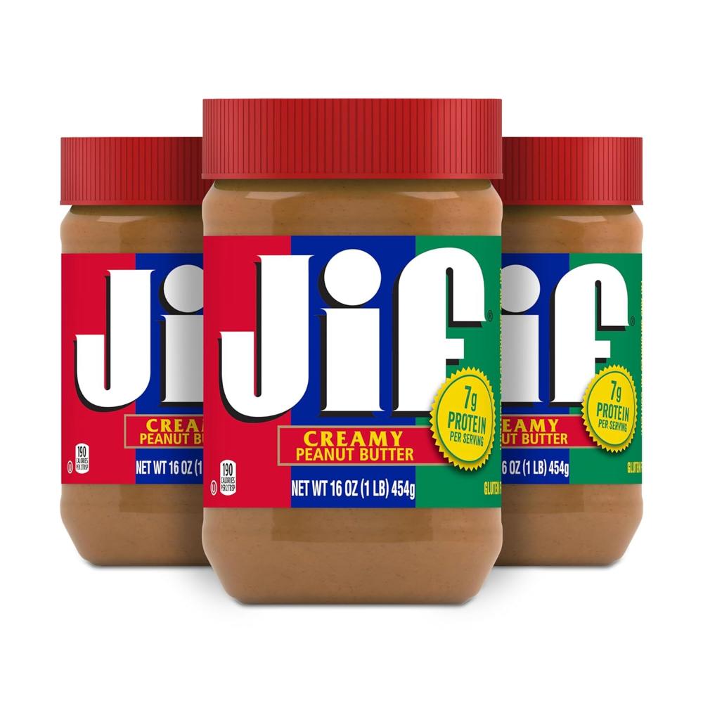 3-Pack Jif Creamy Peanut Butter, 16 oz.