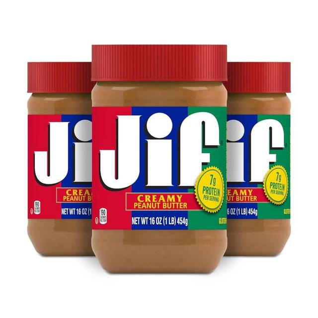 3-Pack Jif Creamy Peanut Butter, 16 oz.