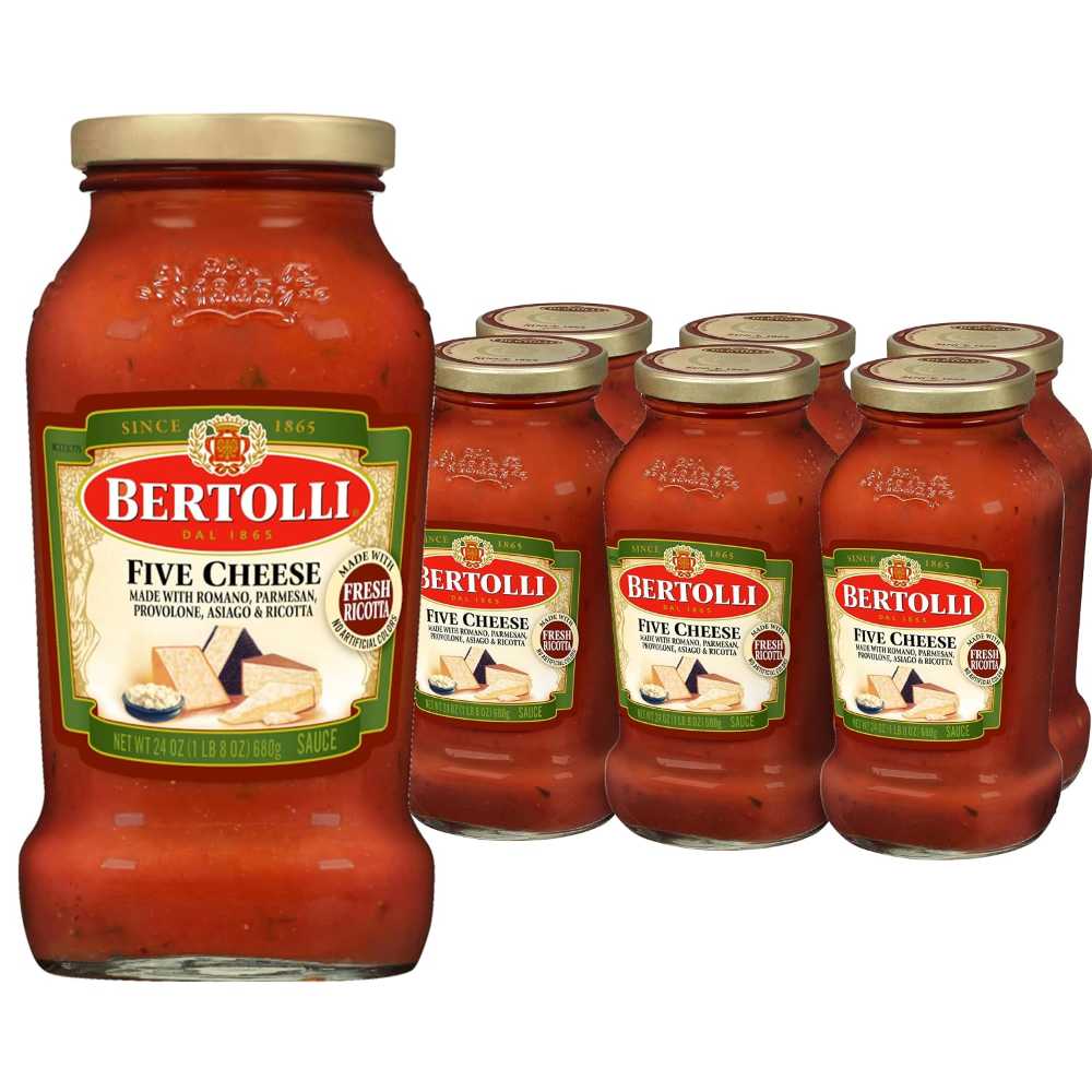 6-Pack Bertolli Five Cheese Pasta Sauce, 24 oz.