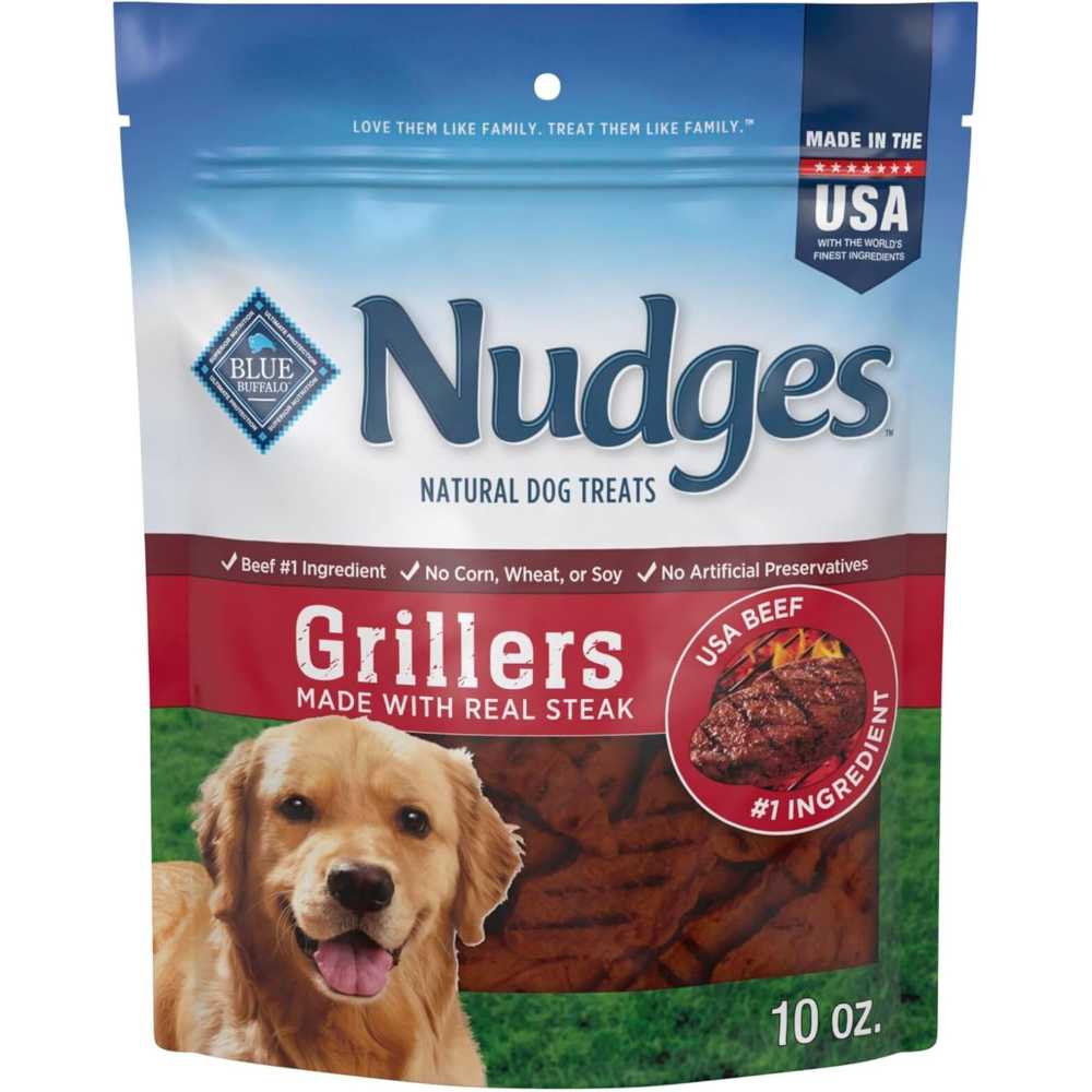 Blue Buffalo Nudges Steak Grillers Natural Dog Treats, 10 oz.