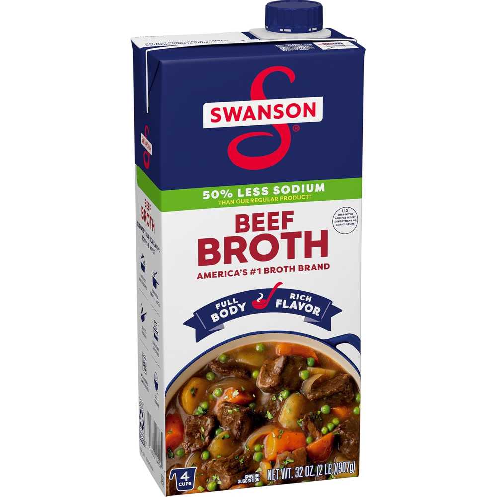 Swanson Lower Sodium Beef Broth, 32 oz.