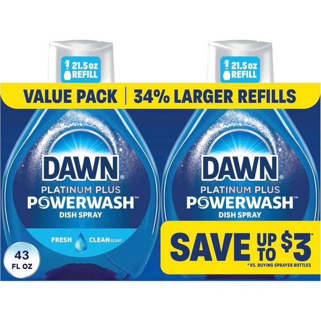 2-Pack Dawn Powerwash Dish Spray Refills, 21.5 oz.