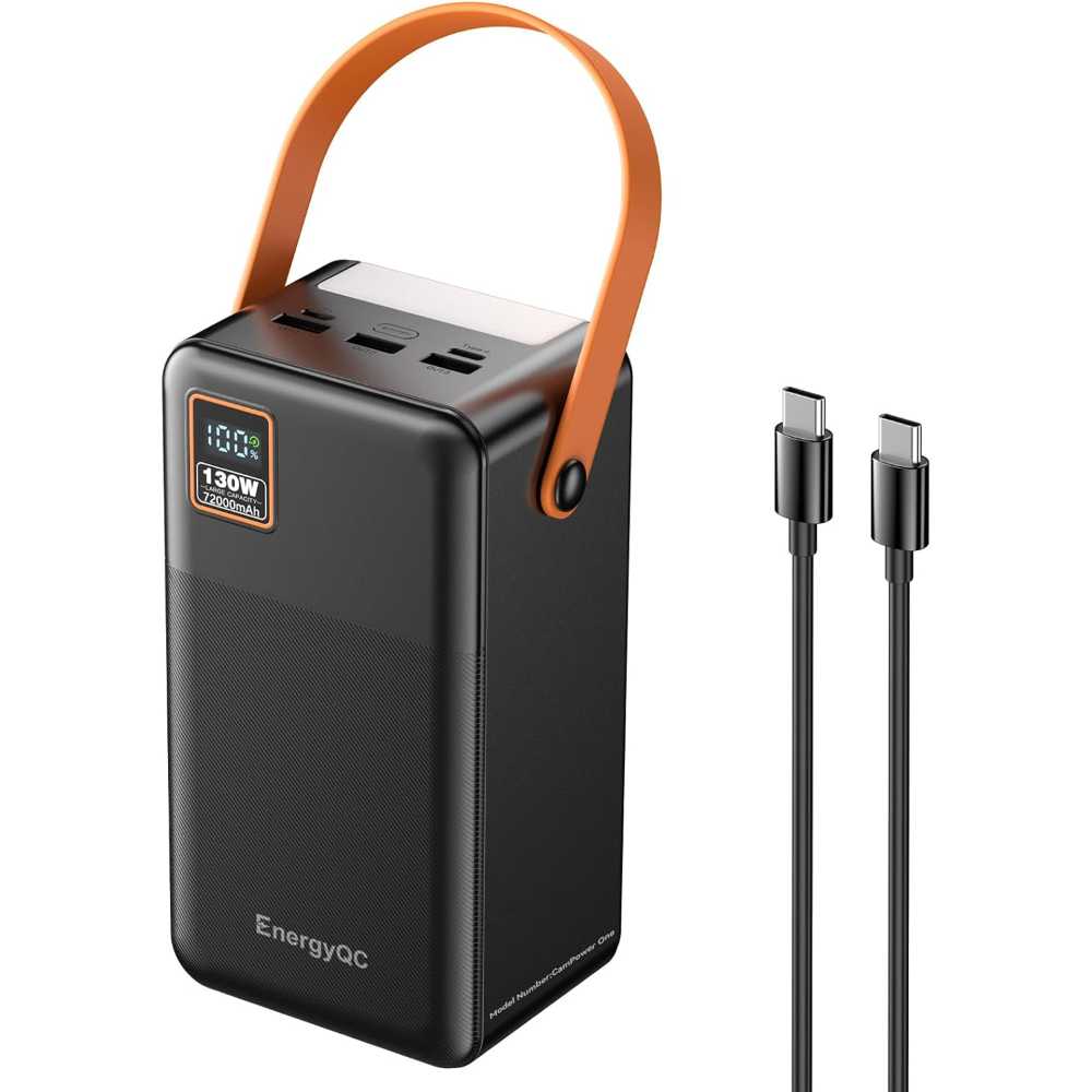 EnergyQC 130W 72,000mAh/266.4Wh USB-C Power Bank