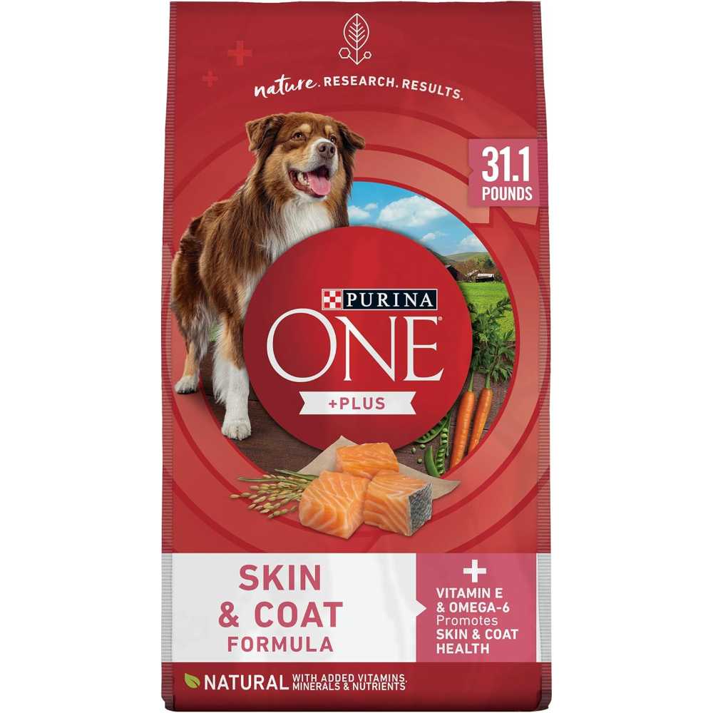 Purina ONE +Plus Dry Dog Food, 31.1 lb. (Skin & Coat Salmon)