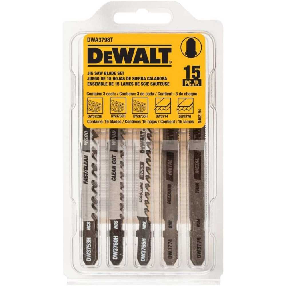 15-Pack DEWALT T-Shank Jig Saw Blades