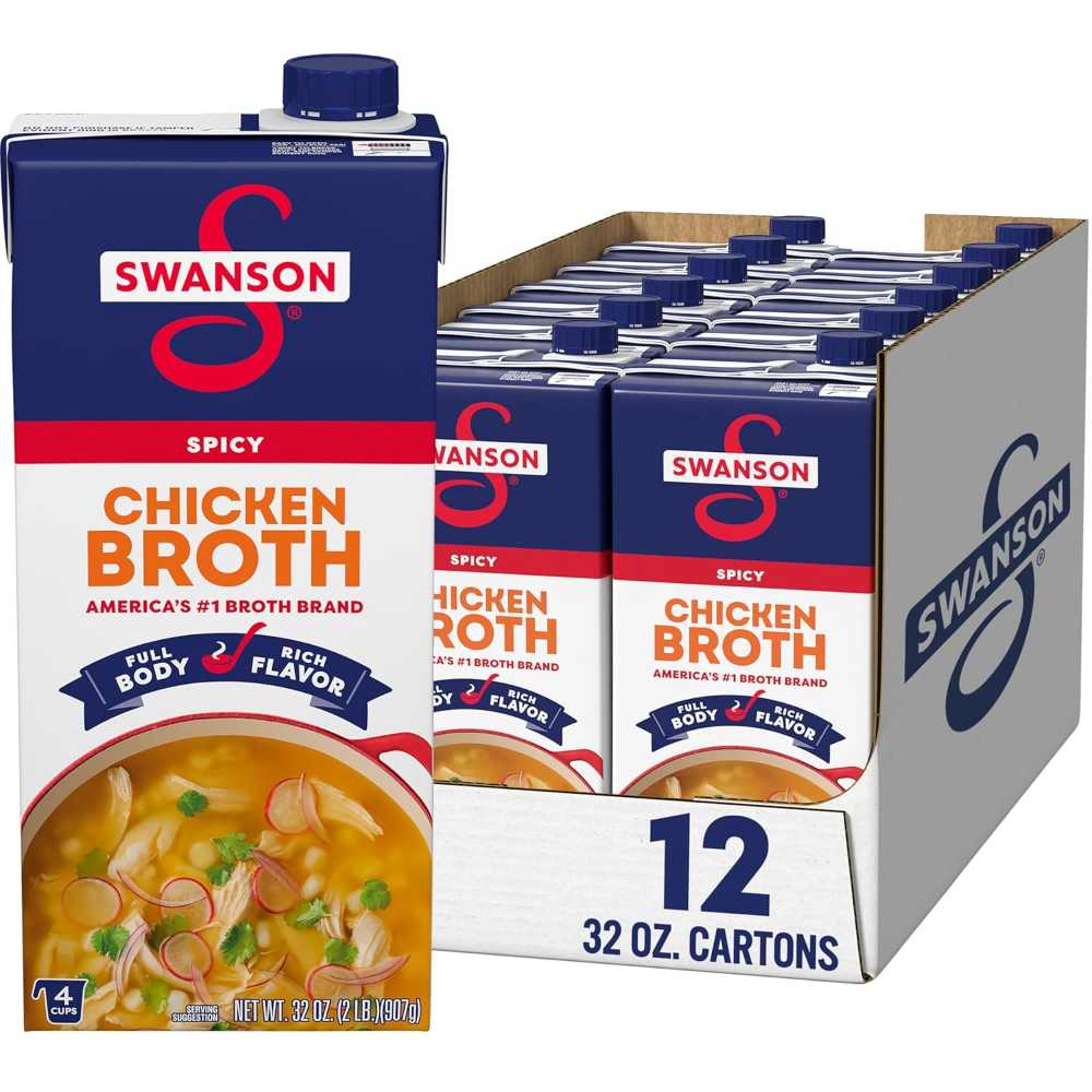 12-Pack Swanson Spicy Chicken Broth, 32 oz. ($1.59/Each)