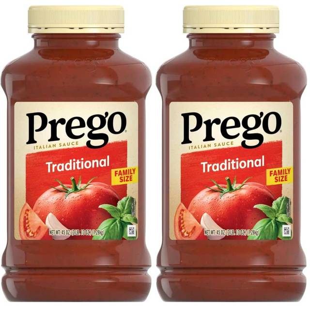 2-Pack Prego Traditional Pasta Sauce, 45 oz.