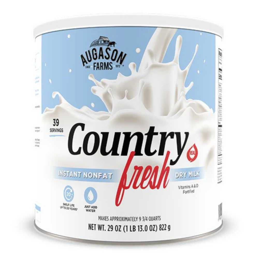 Augason Farms Country Fresh 100% Real Nonfat Dry Milk #10 Can