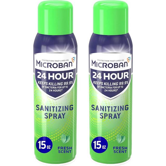 2-Pack Microban 24 Hour Disinfectant Spray, 15 oz. (Fresh Scent)