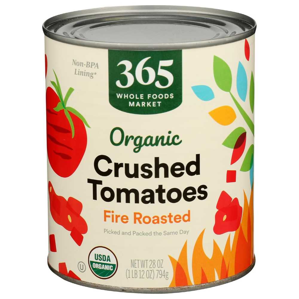 Whole Foods Market Organic Fire Roasted Crushed Tomatoes, 28 oz.