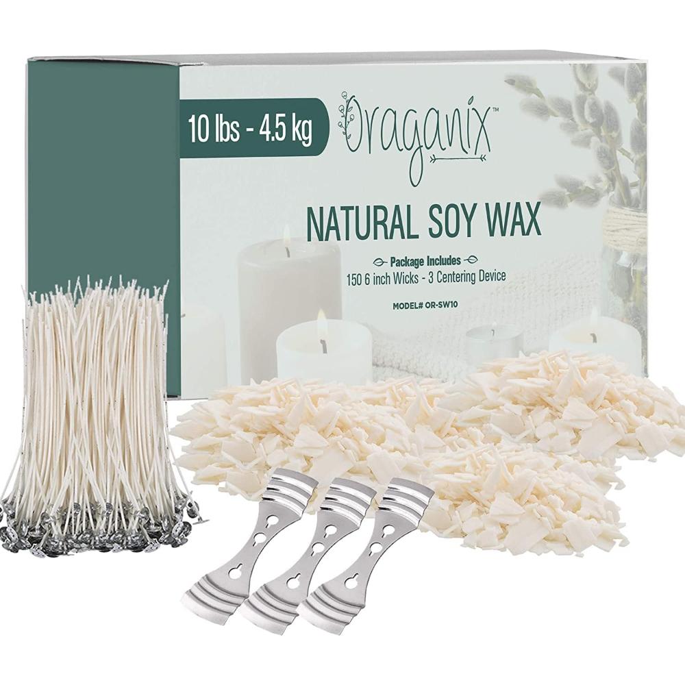 BOGO: Oraganix Candle Making Supplies (10 lb. Soy Wax + 150x Wicks)