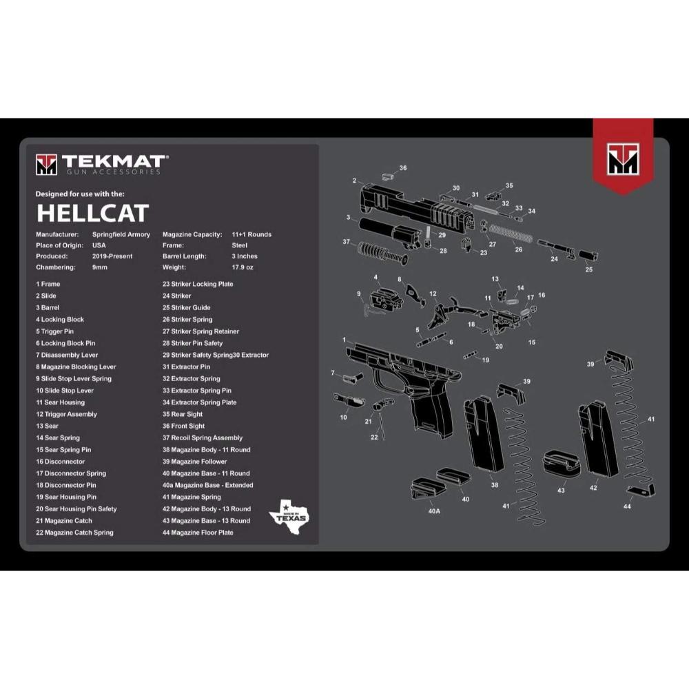 TekMat Springfield Hellcat Gun Cleaning Mat