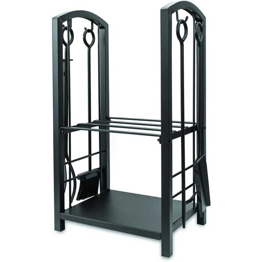 Homestead 5-Piece Fireplace Tool Set & Log Rack