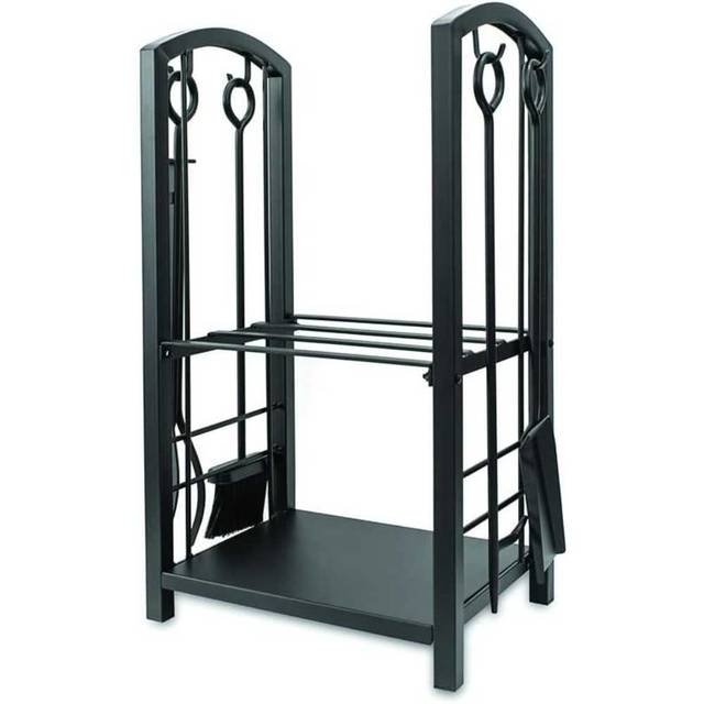 Homestead 5-Piece Fireplace Tool Set & Log Rack