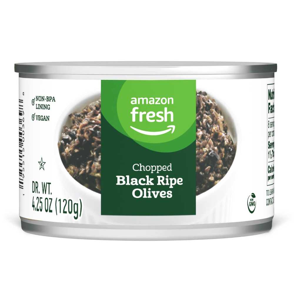 Amazon Fresh Chopped Black Olives, 4.25 oz.