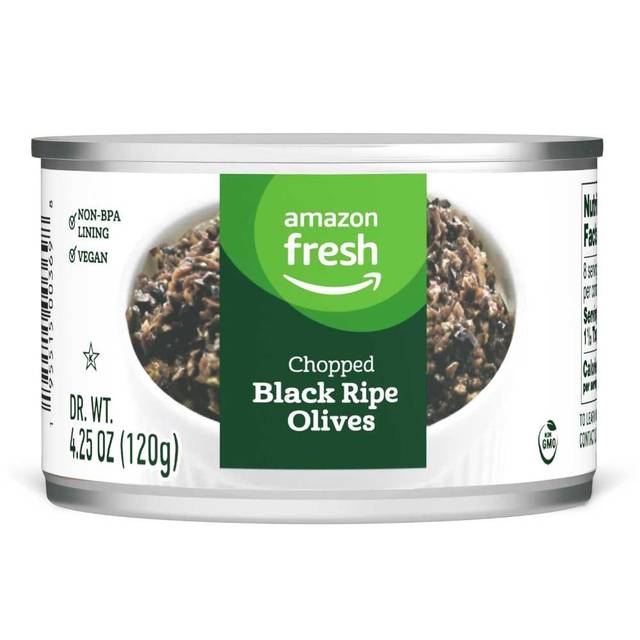 Amazon Fresh Chopped Black Olives, 4.25 oz.