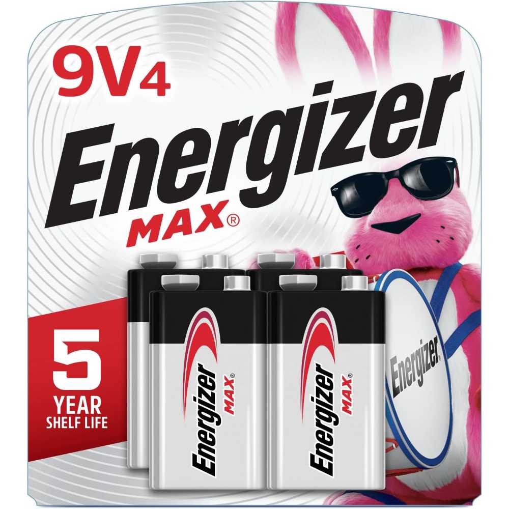 4-Pack Energizer Max 9V Batteries