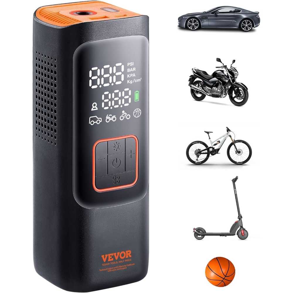 VEVOR 160PSI 7800mAh USB-C Portable Air Compressor