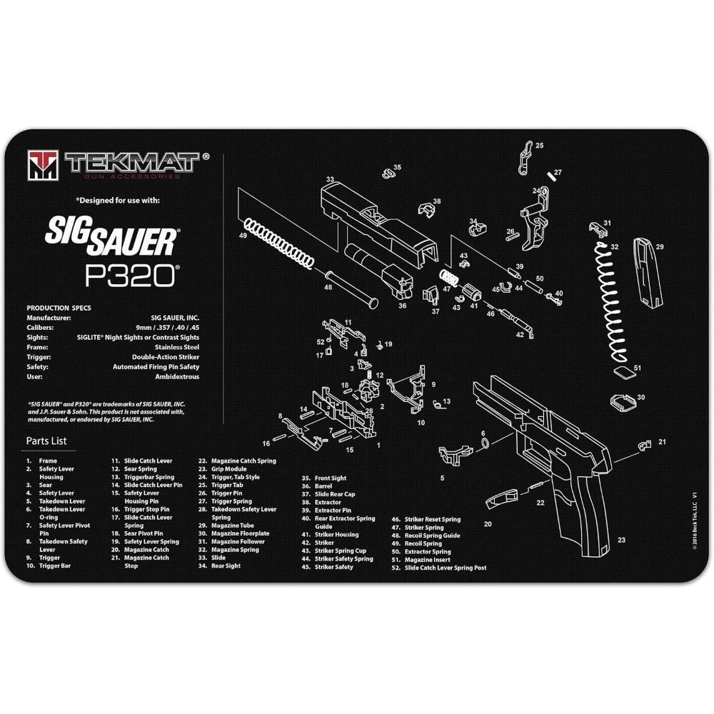 TekMat Sig Sauer P320 Gun Cleaning Mat