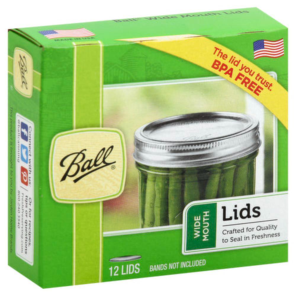 72-Pack Ball Glass Jars Wide Mouth Lids