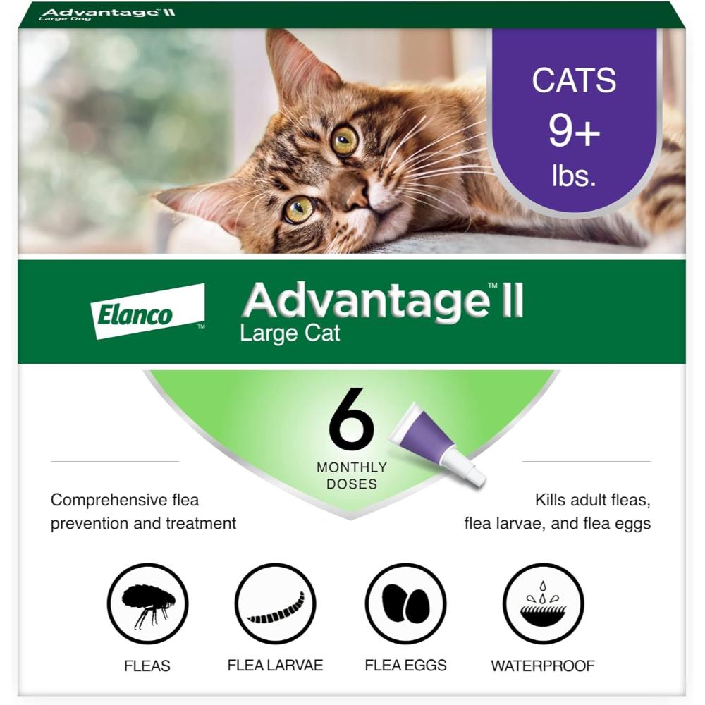 Advantage II Cat Flea Treatment & Prevention 6-Month Supply (Various Sizes)