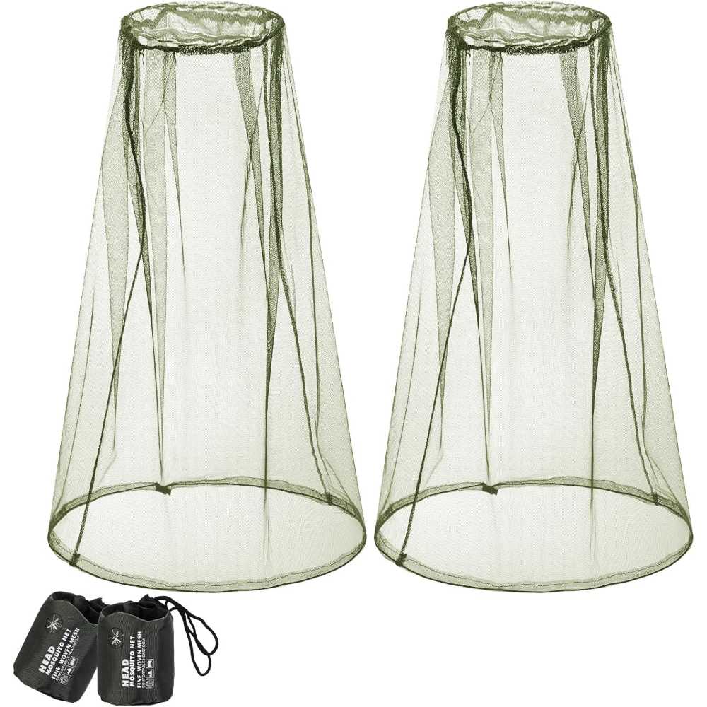 2-Pack Hestya Mosquito Head Mesh Net (Army Green)