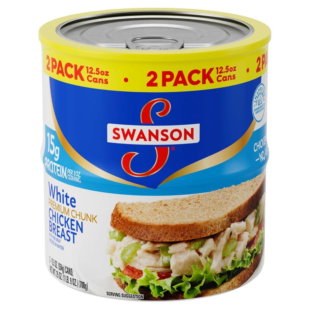 2-Pack Swanson Premium Chunk Canned Chicken Breast, 12.5 oz.