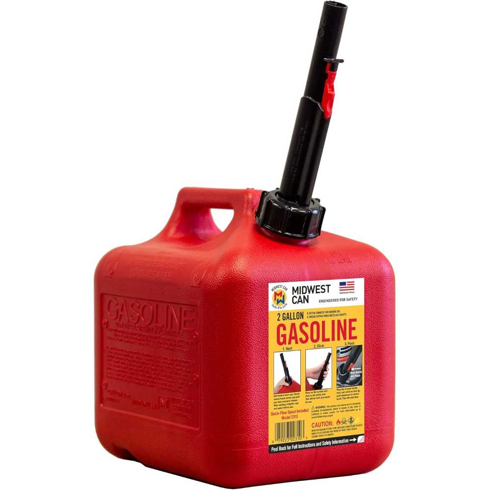Midwest Can Quick-Flow 2-Gallon Gas Can
