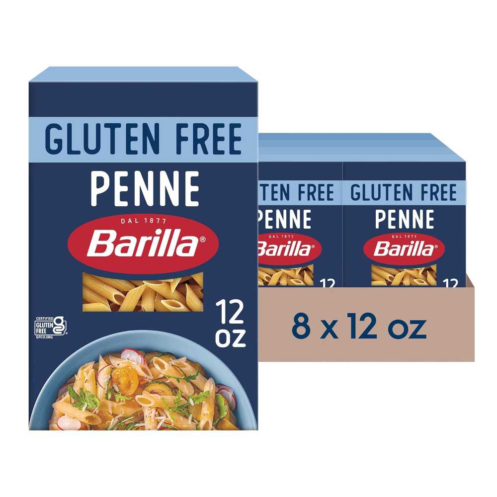 8-Pack Barilla Gluten-Free Penne Pasta, 12 oz.