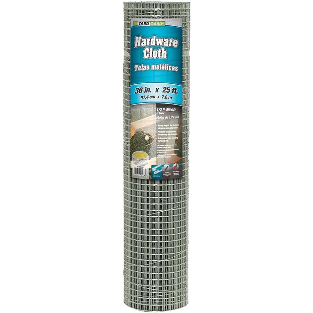 YARDGARD 3' x 25' Galvanized Fence (19 Gauge, 1/2" Mesh)