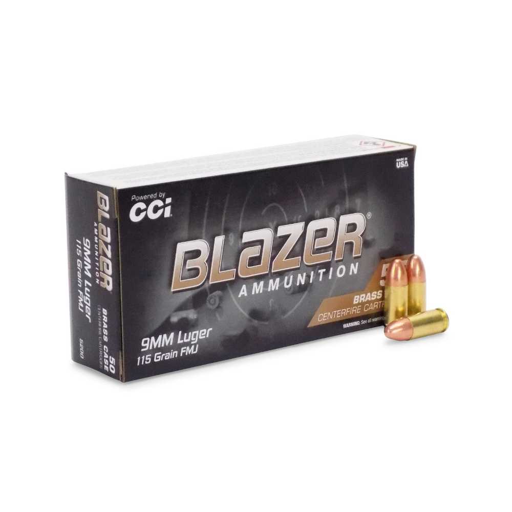 900-Rounds Blazer Brass & Winchester 9mm FMJ 115 Grain (0.22 CPR)