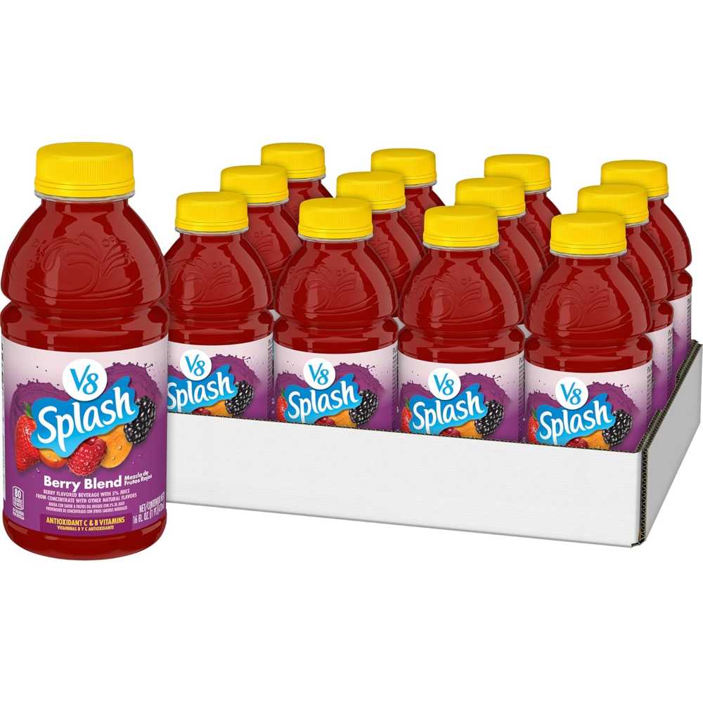12-Pack V8 Splash Berry Blend Beverage, 16 oz.