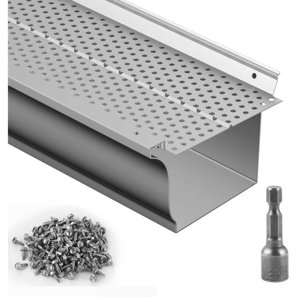 52-Pack VEVOR 4' x 5" Aluminum Gutter Guards
