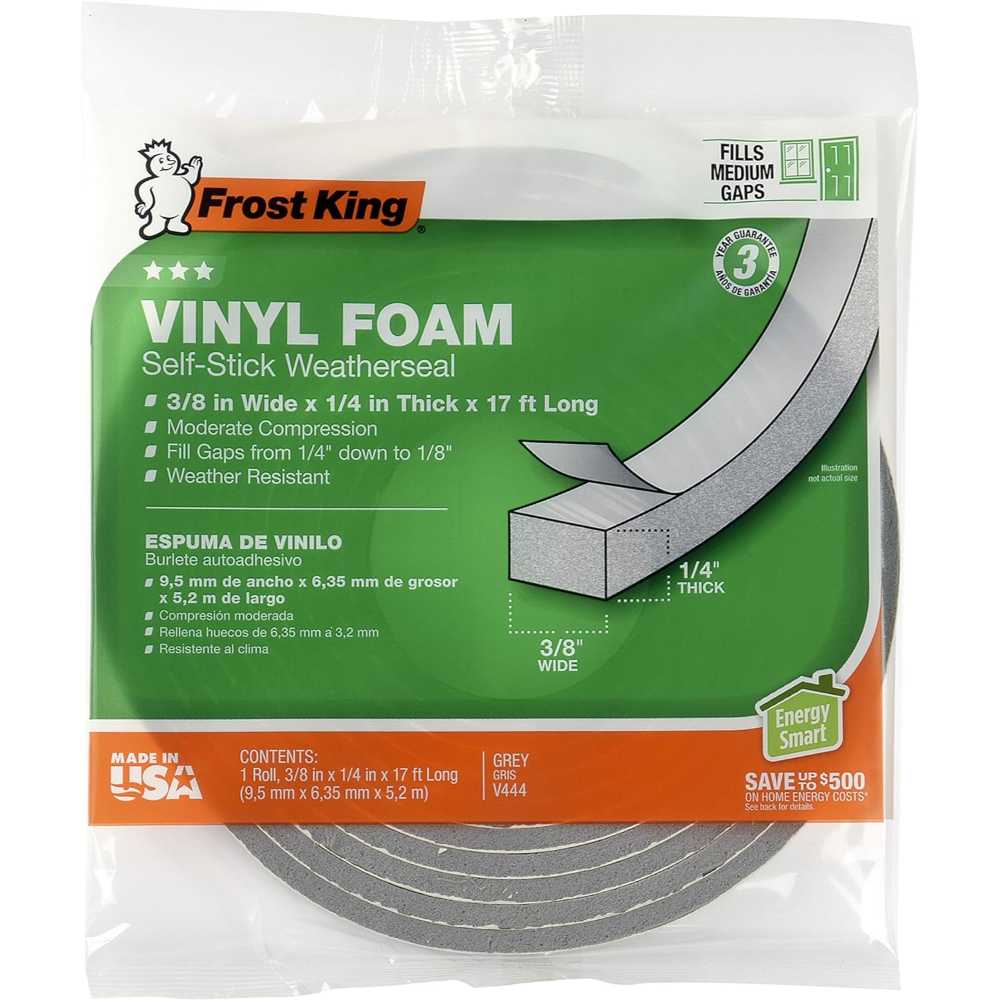 Frost King Vinyl Foam Self-Stick Weatherseal (3/4" x 1/2" x 10')