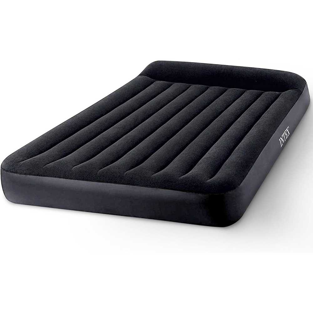 Intex Dura-Beam Pillow Rest Classic Queen Air Mattress w/ Internal Pump