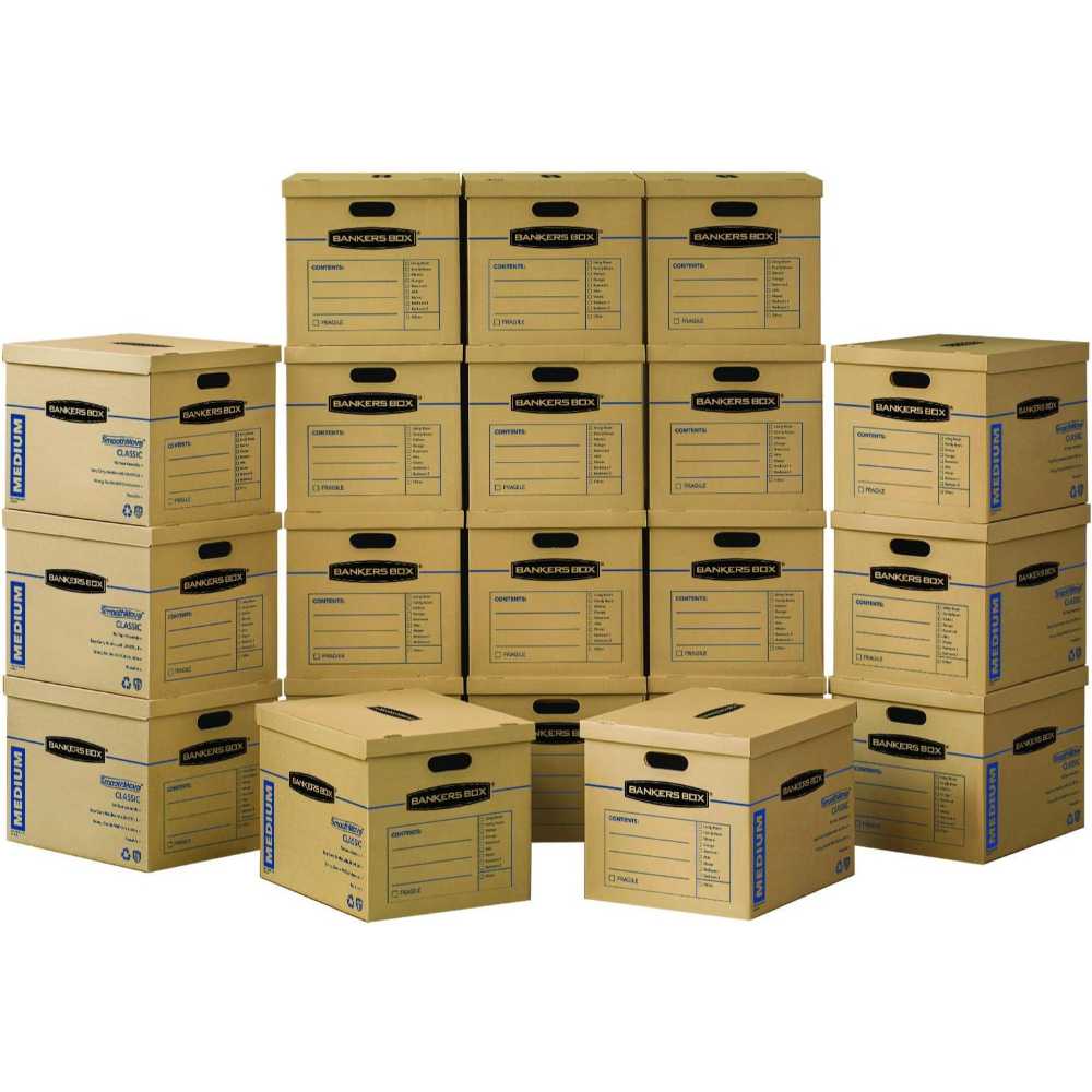 20-Pack Bankers Box Classic Moving/Storage Box w/ Reinforced Handles (Medium)