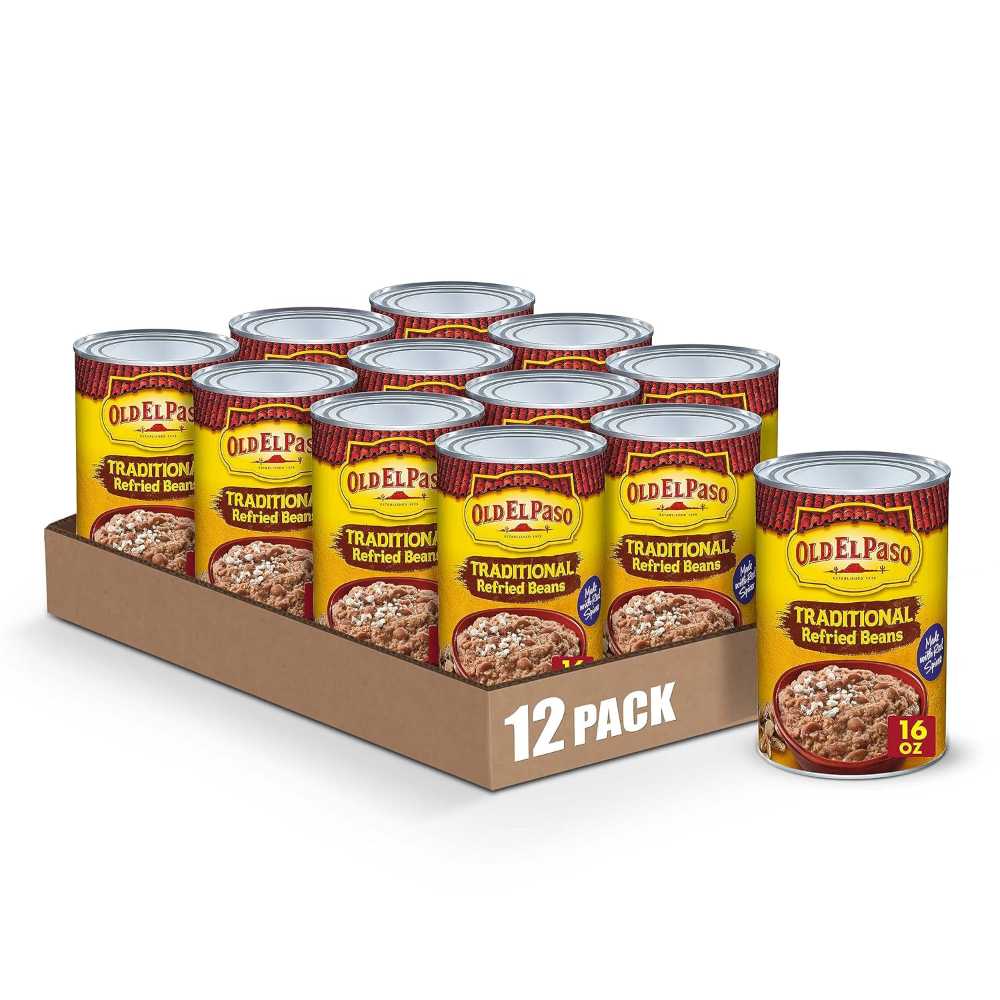 12-Pack Old El Paso Canned Traditional Refried Beans, 16 oz.