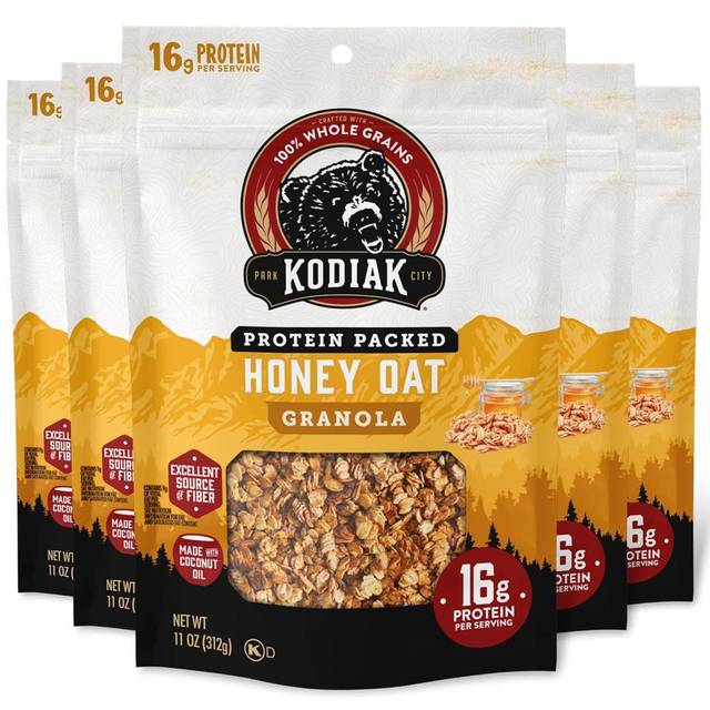 5-Pack Kodiak Protein Packed Honey Oat Granola, 11 oz.
