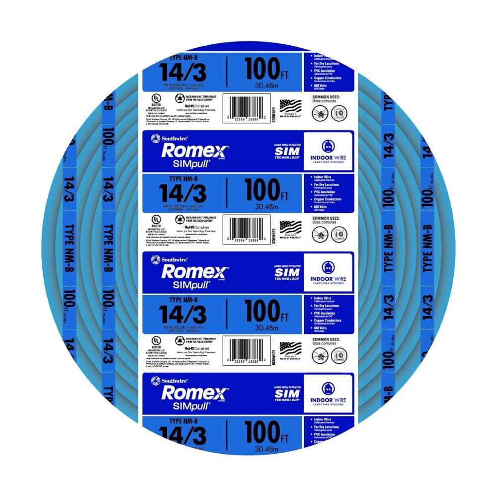 Southwire Romex SIMpull 100' 14/3 Wire