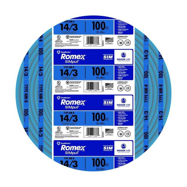 Southwire Romex SIMpull 100' 14/3 Wire