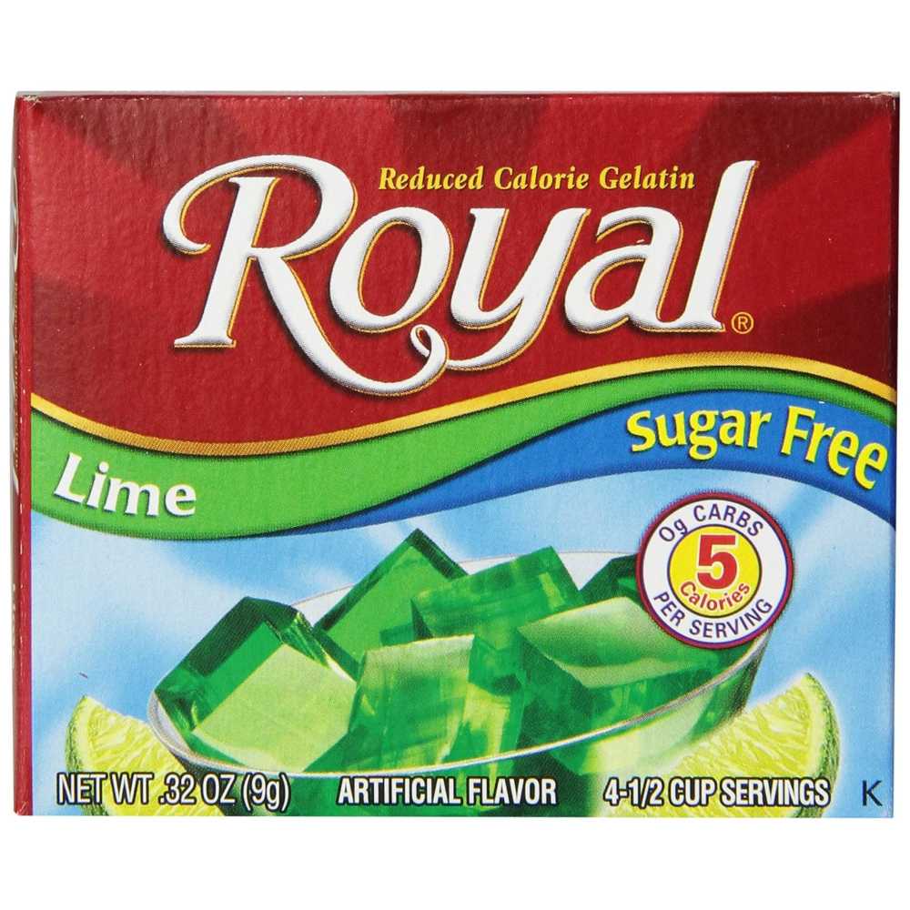 12-Pack Royal Lime Gelatin Dessert Mix, 0.32 oz.