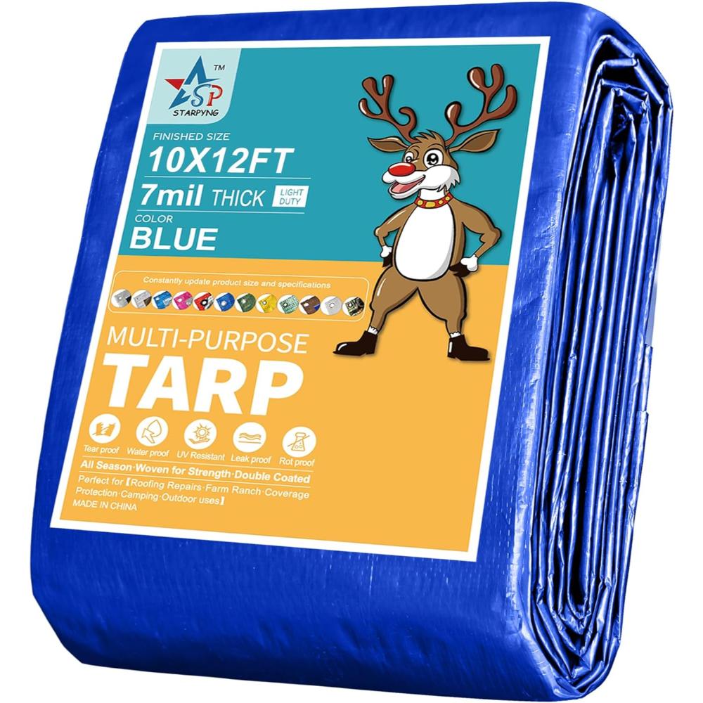 Starpyng 10' x 12' Tarp (Blue, 7 Mil)