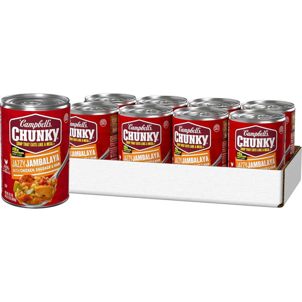 8-Pack Campbell’s Chunky Jazzy Jambalaya w/ Chicken, Sausage & Ham, 16.1 oz. ($1.06/Can)