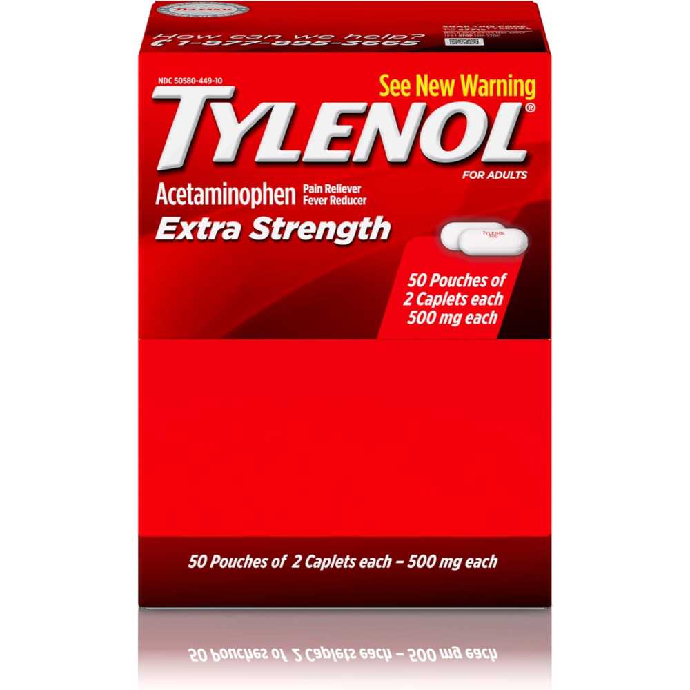 100-Pack Tylenol Extra Strength Acetaminophen 500mg Caplets