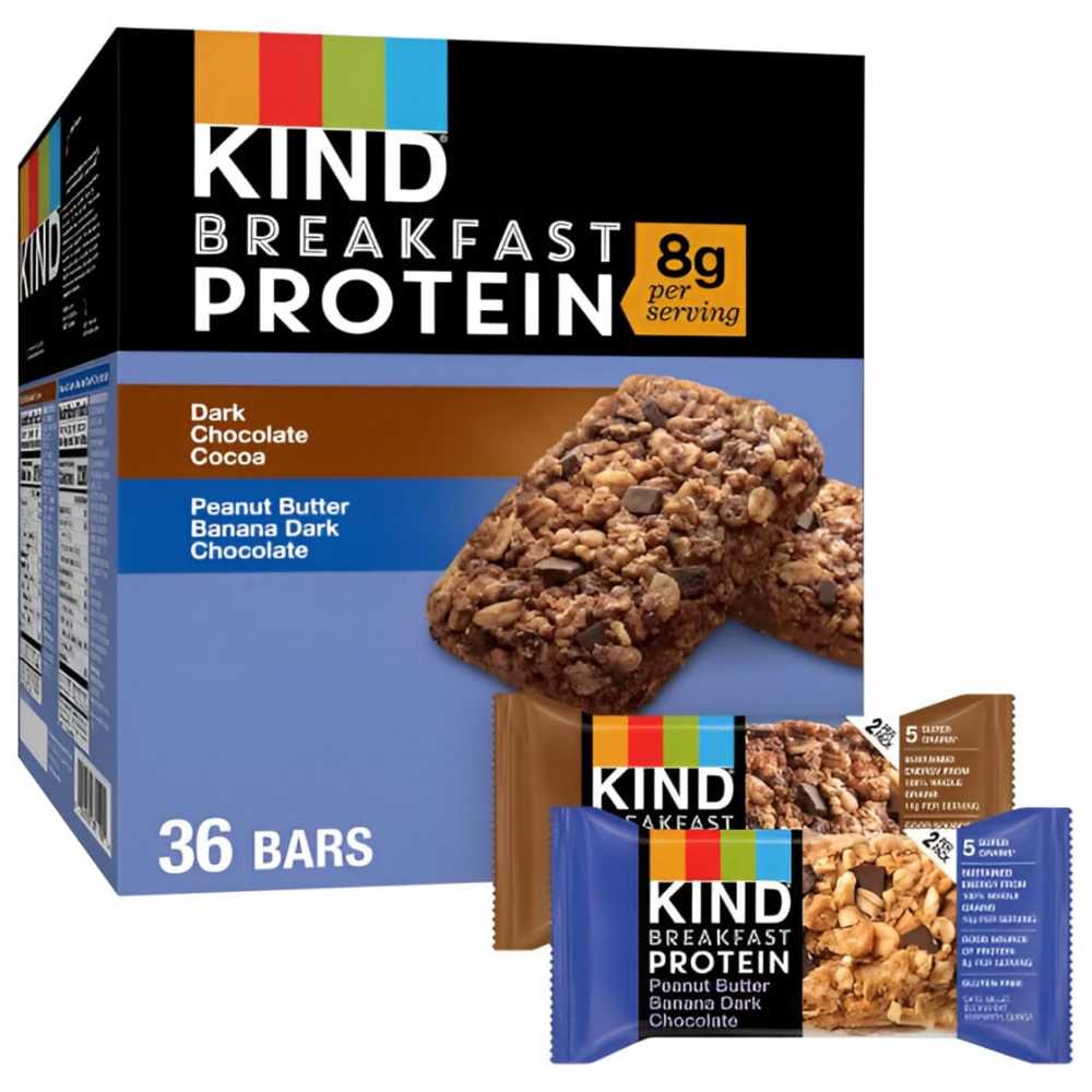 18-Pack (36 Bars) KIND Breakfast Protein Bars (Variety Pack)