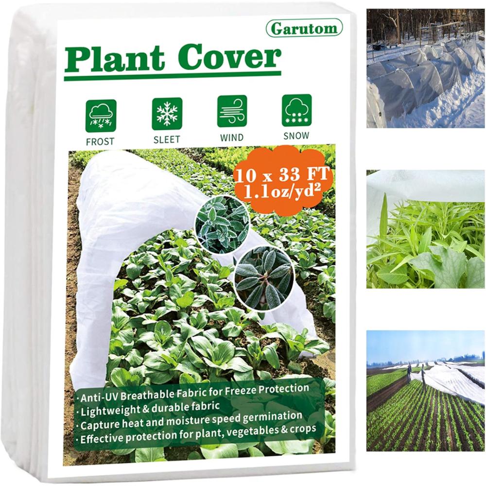 Garutom 10' x 33' Freeze Protection Frost Cloth for Plants