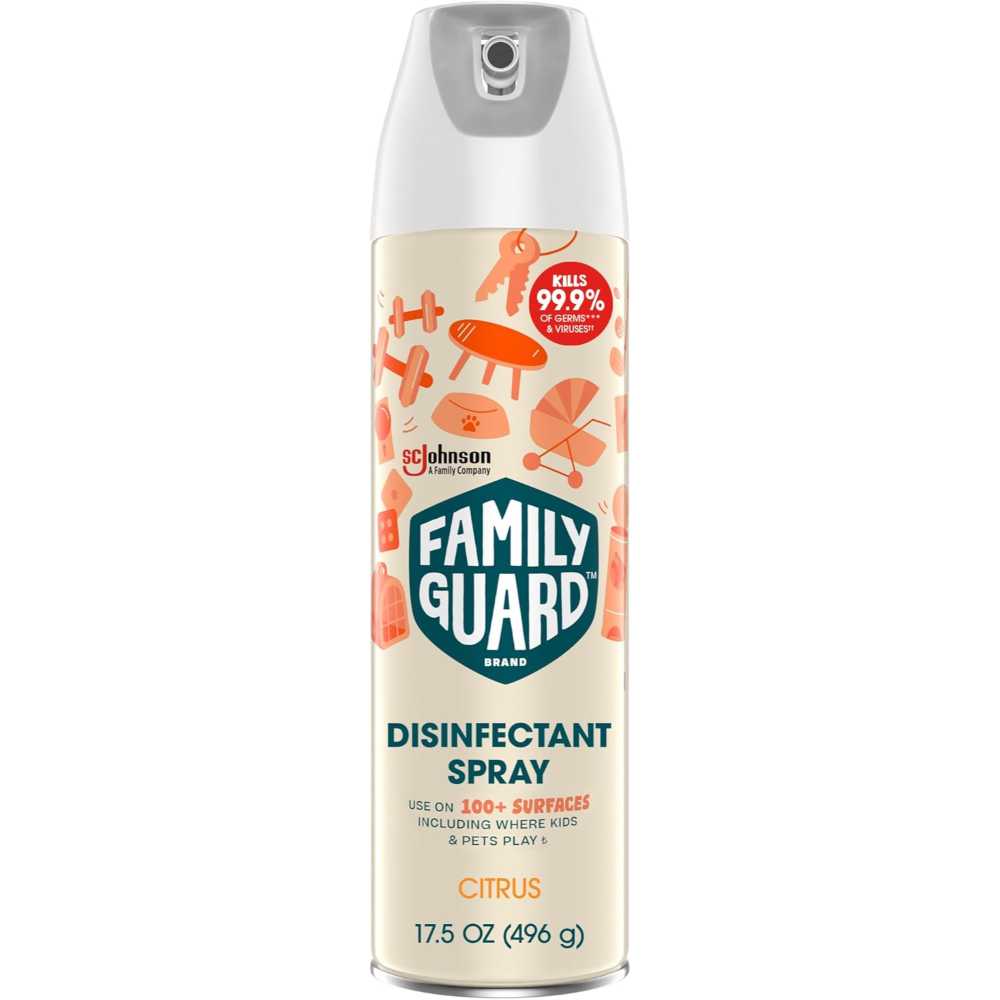 Family Guard Brand Disinfectant Spray Aerosol, 17.5 oz. (Citrus)