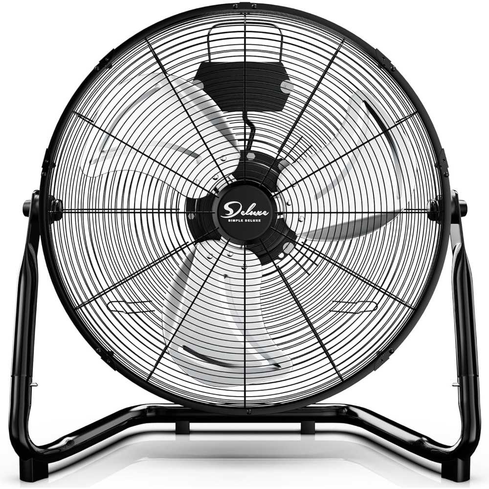 Simple Deluxe 20" High-Velocity Heavy-Duty Industrial Floor Fan