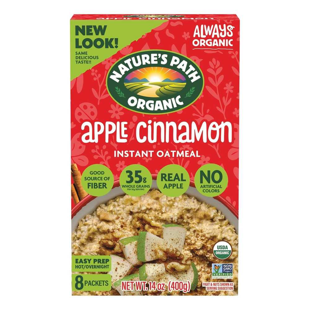 48-Packets Nature's Path Organic Apple Cinnamon Instant Oatmeal