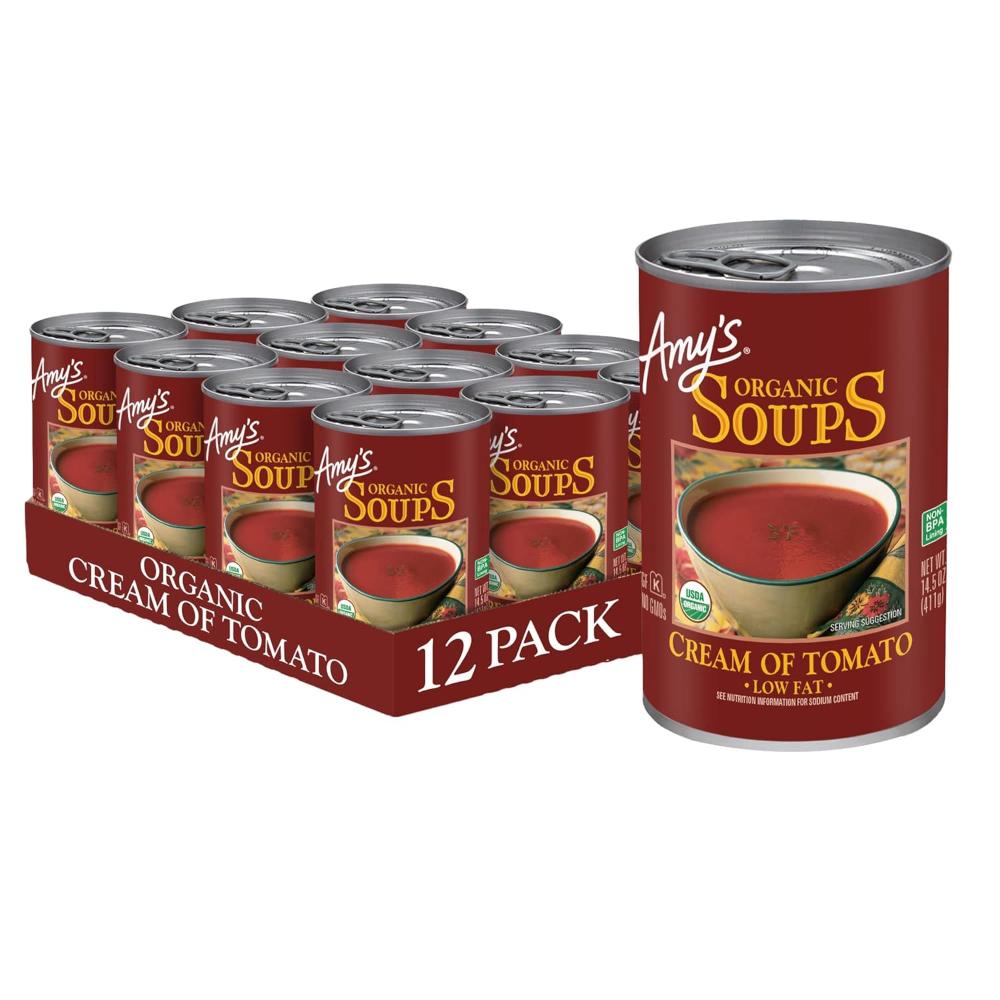 12-Pack Amy’s Organic Cream of Tomato Soup, 14.5 oz.